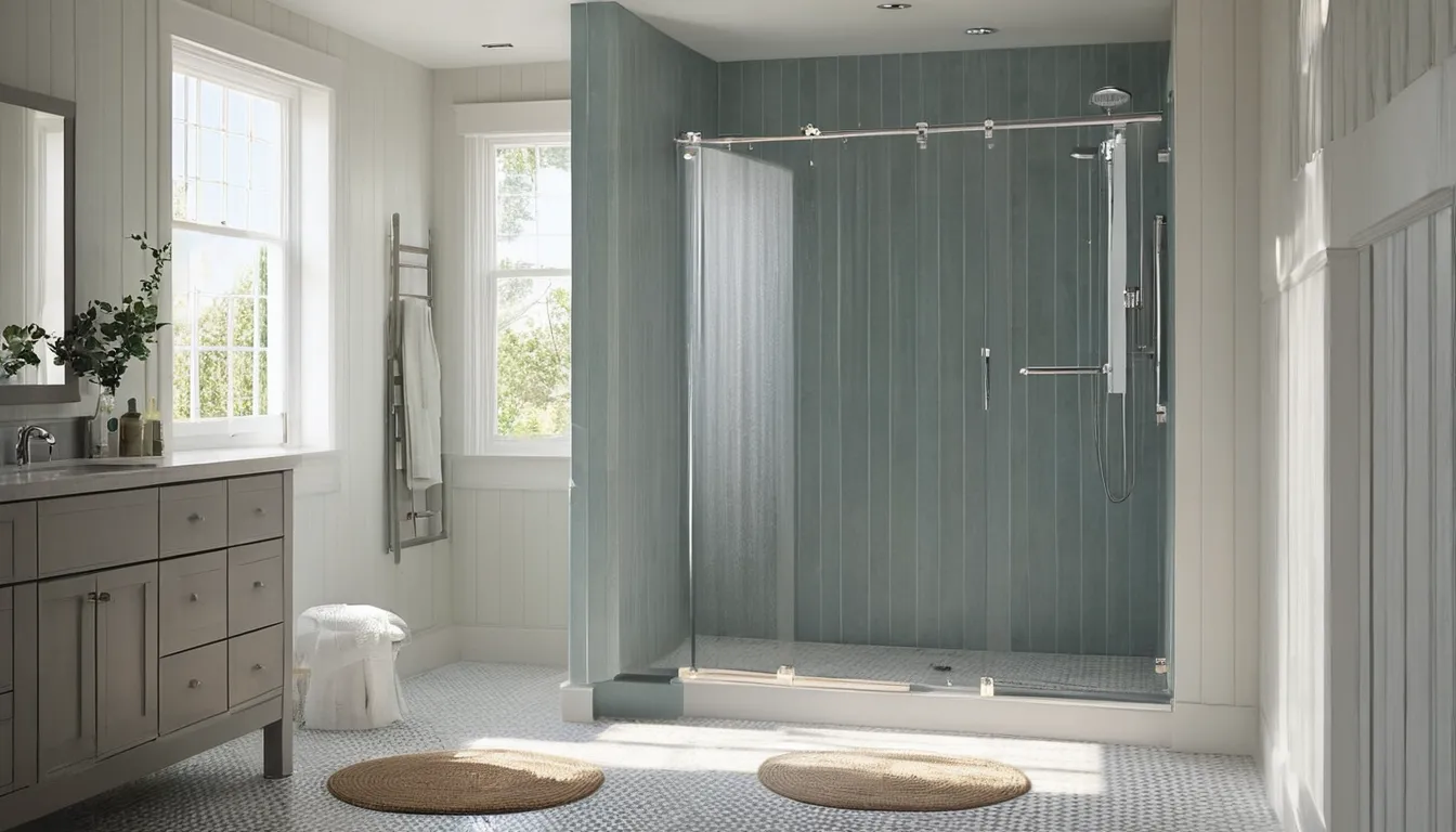 A walk-in shower with a low threshold in a home in the Philadelphia area